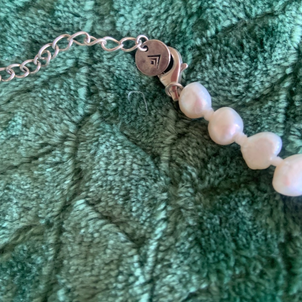 Silpada White Multi-Strand  Necklace STERLING SILVER beads Freshwater Pearls - Picture 2 of 3